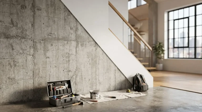 Comment rénover et habiller un mur en béton facilement